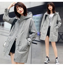 Jacket Women Loose Casual Trench Coat 2022 Spring New Fashion Long Slim Hooded Thin Outdoor Sports Coats Female A950 $76.95 -...