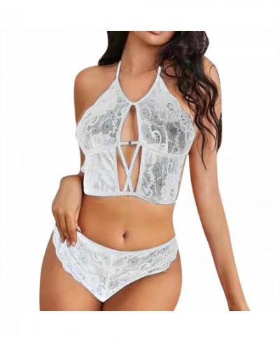 Sexy Shorts for Women Lingerie Women's Sexy Lace Blouse Underwear Suit Adjustable Lacing Midriff Exposed Back Lingerie $27.12...