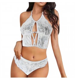 Sexy Shorts for Women Lingerie Women's Sexy Lace Blouse Underwear Suit Adjustable Lacing Midriff Exposed Back Lingerie $27.12...