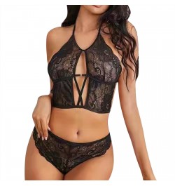 Sexy Shorts for Women Lingerie Women's Sexy Lace Blouse Underwear Suit Adjustable Lacing Midriff Exposed Back Lingerie $27.12...