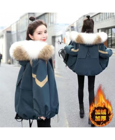 Female Overcoat Parka Winter Mid Long Down Cotton Women Windbreakers Jacket Big Fur Collar Loose Waist Thick Padded Ladies $8...