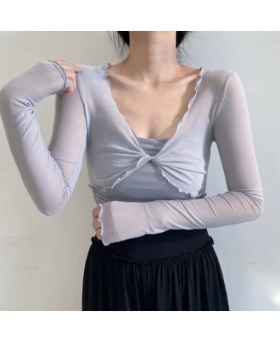 Women Sexy See Through Solid Summer Sunscreen Cardigans Long Sleeve Mesh Vintage Lace Up Crop Tops Streetwear Short Cardigans...