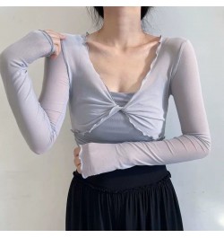 Women Sexy See Through Solid Summer Sunscreen Cardigans Long Sleeve Mesh Vintage Lace Up Crop Tops Streetwear Short Cardigans...