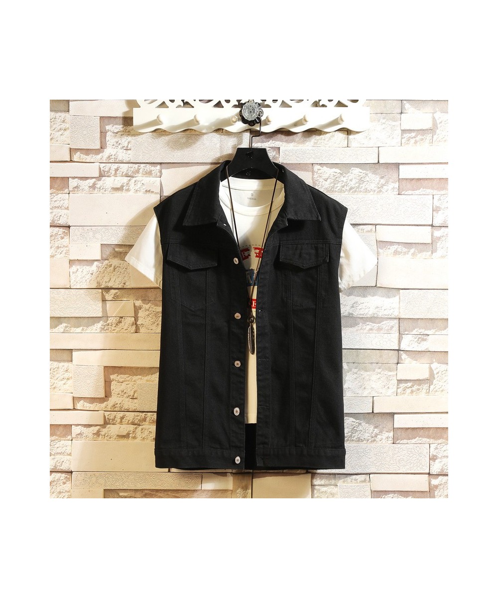 New Denim Vest Men Sleeveless jacket Coat Mens Cotton Casual Waistcoat Fashion Streetwear Jean Vest Solid Color Denim Outwear...