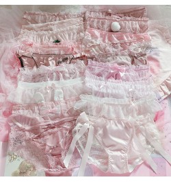 Japanese-Style Soft Girl Thin Transparent Pink Lolita Lolita Loli Lace Cute Sexy Underwear Fat $19.24 - Underwear