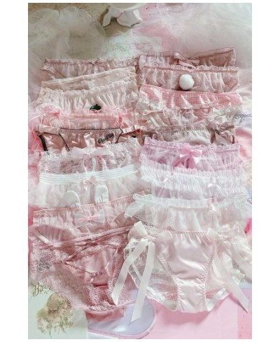 Japanese-Style Soft Girl Thin Transparent Pink Lolita Lolita Loli Lace Cute Sexy Underwear Fat $19.24 - Underwear