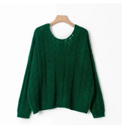 Double-sided Women Hollow out Sweaters Solid Color V-neck Long Sleeve Single Breasted Jumper Mohair Blends Knit Cardigans $10...