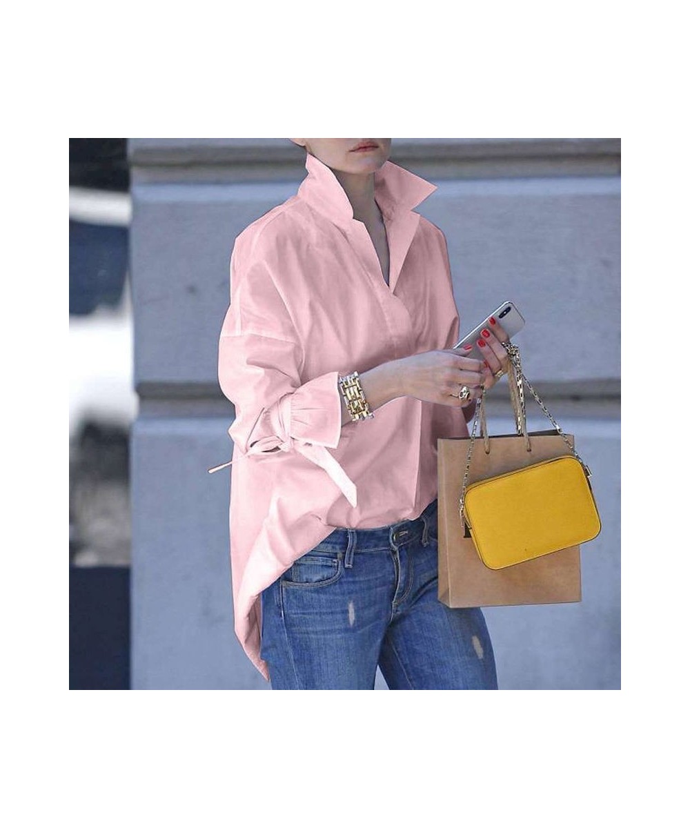 Cotton Flared Sleeve Bow Blouses Casual Streetwear Fashion Woman Shirts New Autumn 2022 Long-sleeve Loose Womens Tops S-5XL $...