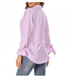 Cotton Flared Sleeve Bow Blouses Casual Streetwear Fashion Woman Shirts New Autumn 2022 Long-sleeve Loose Womens Tops S-5XL $...