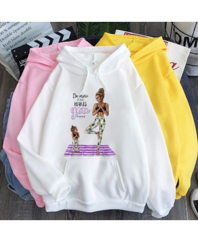 Mother & Baby Print Hoodie Tee Harajuku Aesthetic Sudaderas Hoodies Women Autumn Winter Fashion Pullover Streetwear Sweatshir...