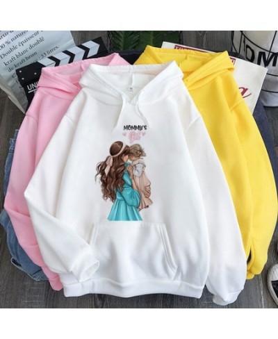 Mother & Baby Print Hoodie Tee Harajuku Aesthetic Sudaderas Hoodies Women Autumn Winter Fashion Pullover Streetwear Sweatshir...