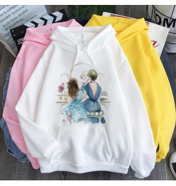 Mother & Baby Print Hoodie Tee Harajuku Aesthetic Sudaderas Hoodies Women Autumn Winter Fashion Pullover Streetwear Sweatshir...