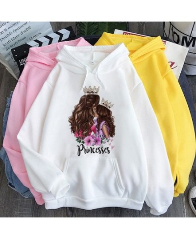 Mother & Baby Print Hoodie Tee Harajuku Aesthetic Sudaderas Hoodies Women Autumn Winter Fashion Pullover Streetwear Sweatshir...