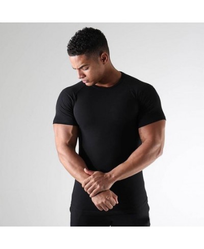 Summer Mens Gym Quick Dry Short Sleeve t shirt Fitness Workout T-Shirt Bodybuilding Undershirt Male Casual Sports Clothing $3...