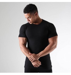 Summer Mens Gym Quick Dry Short Sleeve t shirt Fitness Workout T-Shirt Bodybuilding Undershirt Male Casual Sports Clothing $3...