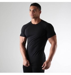 Summer Mens Gym Quick Dry Short Sleeve t shirt Fitness Workout T-Shirt Bodybuilding Undershirt Male Casual Sports Clothing $3...