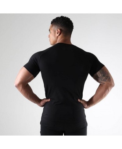 Summer Mens Gym Quick Dry Short Sleeve t shirt Fitness Workout T-Shirt Bodybuilding Undershirt Male Casual Sports Clothing $3...