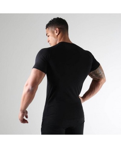 Summer Mens Gym Quick Dry Short Sleeve t shirt Fitness Workout T-Shirt Bodybuilding Undershirt Male Casual Sports Clothing $3...