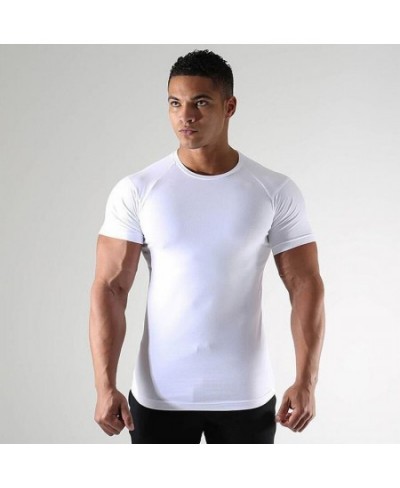 Summer Mens Gym Quick Dry Short Sleeve t shirt Fitness Workout T-Shirt Bodybuilding Undershirt Male Casual Sports Clothing $3...