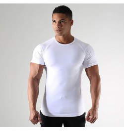 Summer Mens Gym Quick Dry Short Sleeve t shirt Fitness Workout T-Shirt Bodybuilding Undershirt Male Casual Sports Clothing $3...