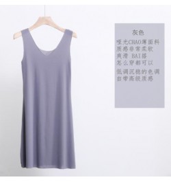 M-5XL Plus size night shirt sexy v-neck ice silk nightgowns women sleeveless vest dress short mini nightdress female night go...