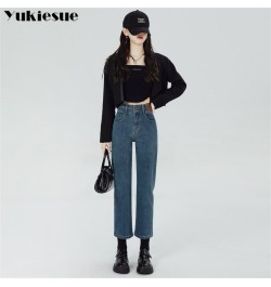 Winter Harajuku Jean Women Velvet High Waist Skinny Trousers Casual Fleece Thick Warm Slim Fit Stretch Ladies Denim Pencil $4...