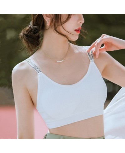 Comfortable Breathable Girl's Chest Wrap Thread Seamless Sports No Steel Ring Beauty Back Strapless Letter Camisole Vest $16....