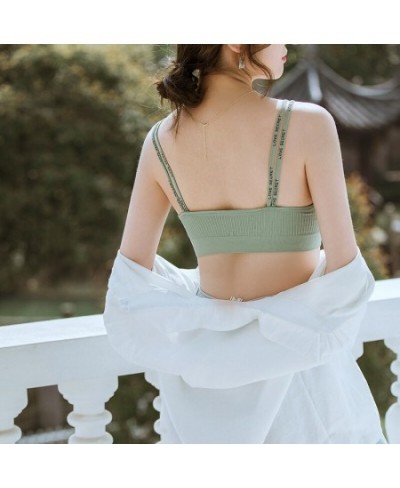 Comfortable Breathable Girl's Chest Wrap Thread Seamless Sports No Steel Ring Beauty Back Strapless Letter Camisole Vest $16....