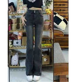 European And American Retro Brown Jeans Women's Spring And Autumn High-waisted Straight-leg Loose And Thin Wide-leg Pants $35...