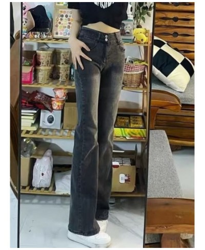 European And American Retro Brown Jeans Women's Spring And Autumn High-waisted Straight-leg Loose And Thin Wide-leg Pants $35...