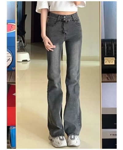 European And American Retro Brown Jeans Women's Spring And Autumn High-waisted Straight-leg Loose And Thin Wide-leg Pants $35...