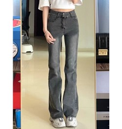 European And American Retro Brown Jeans Women's Spring And Autumn High-waisted Straight-leg Loose And Thin Wide-leg Pants $35...