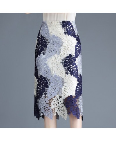 Printed Lace Skirt Women Summer 2023 New High Waist and Mid-length Design Niche Hip Step Skirt Brand Clothes $49.32 - Skirts