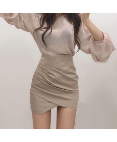 Skirt Design Female irregular Ladies Skirt High Waist Solid Color Womens Mini Skirt Sexy Clubwear Cross Skirt Summer Autumn $...