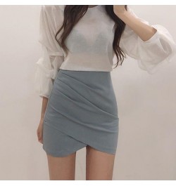 Skirt Design Female irregular Ladies Skirt High Waist Solid Color Womens Mini Skirt Sexy Clubwear Cross Skirt Summer Autumn $...