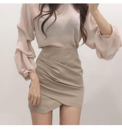 Skirt Design Female irregular Ladies Skirt High Waist Solid Color Womens Mini Skirt Sexy Clubwear Cross Skirt Summer Autumn $...