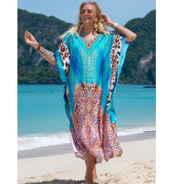 Kaftans for Women New 2022 Printed Bohemian Beach Dresses Maxi Robe Bathing Suits Seaside Holiday Beachwear Sales $39.00 - Sw...