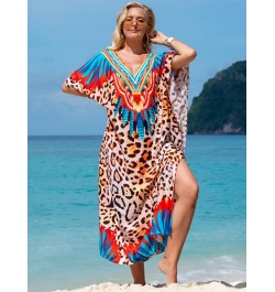 Kaftans for Women New 2022 Printed Bohemian Beach Dresses Maxi Robe Bathing Suits Seaside Holiday Beachwear Sales $39.00 - Sw...