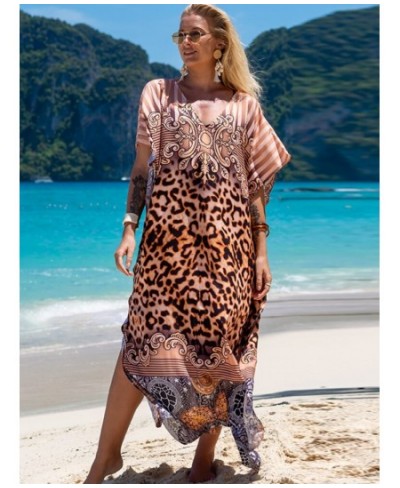 Kaftans for Women New 2022 Printed Bohemian Beach Dresses Maxi Robe Bathing Suits Seaside Holiday Beachwear Sales $39.00 - Sw...