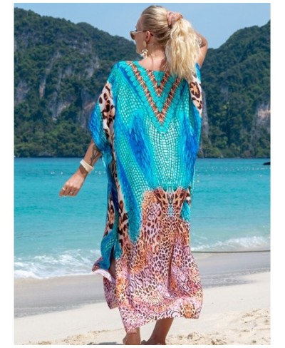 Kaftans for Women New 2022 Printed Bohemian Beach Dresses Maxi Robe Bathing Suits Seaside Holiday Beachwear Sales $39.00 - Sw...