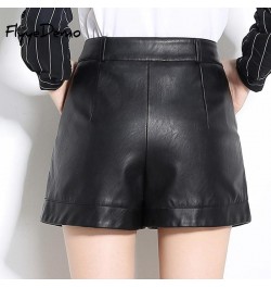 Spring Autumn Women Shorts Korea Style Big Size Sexy Short Pants Mid Waist PU Leather Shorts Black Casual OL Pants $41.02 - B...