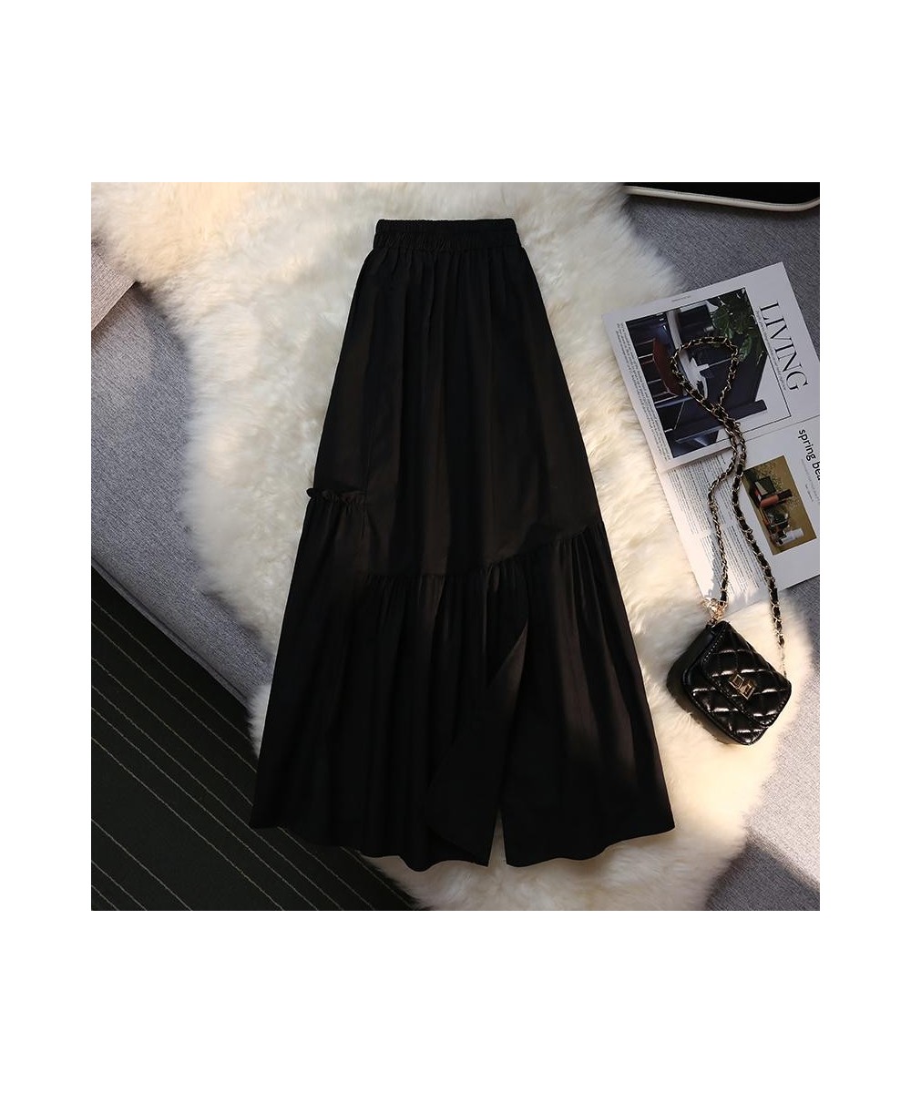 Irregular Skirt Women's Medium Length Summer 2022 A-line High Waist Lotus Leaf Side Long Skirts Female Retro $43.89 - Bottoms