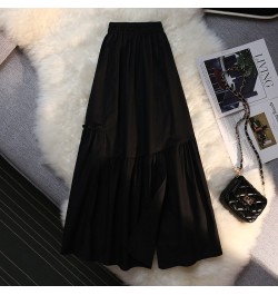 Irregular Skirt Women's Medium Length Summer 2022 A-line High Waist Lotus Leaf Side Long Skirts Female Retro $43.89 - Bottoms