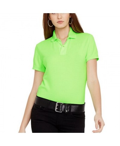 Summer New Women's Top Pink Big Horse Polo Short Sleeve 100% Cotton Casual Femme Slim Classic Style $50.75 - Tops & Tees