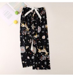 Spring Summer Sleep Wear Women Pajama Printed Loose Sleeping Bottoms Cotton Pants Female Calf-Length Pants Lounge Home Wear $...