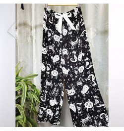 Spring Summer Sleep Wear Women Pajama Printed Loose Sleeping Bottoms Cotton Pants Female Calf-Length Pants Lounge Home Wear $...