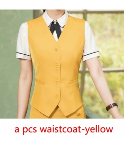 Spring Summer Formal Vest & Waistcoat Plus Size Ladies Suits Business with Skirt and Jacket Pant Sets Office Uniform $66.89 -...