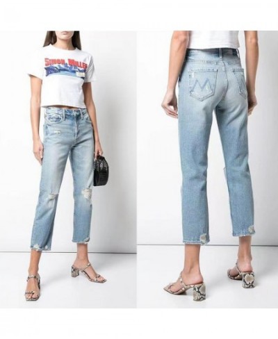 Women's High Waist Distressed Retro Jeans casual fashion ankle-length denim pants 2023 new $78.78 - Bottoms