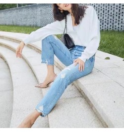 Women's High Waist Distressed Retro Jeans casual fashion ankle-length denim pants 2023 new $78.78 - Bottoms