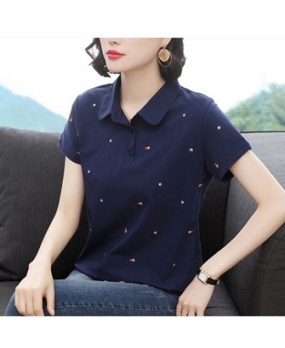 Summer Fashion Polo Shirt Women New Casual Short Sleeve Slim Polos Mujer Shirts Tops Plus Size Female Cotton Polo Shirt ZZ021...